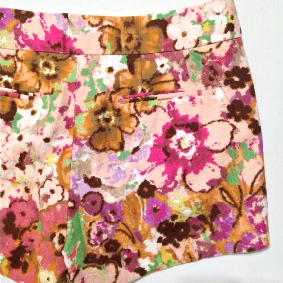 J Crew pink desert multi floral stretch shorts 4 - Picture 6 of 8